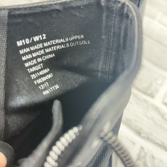 Hunter Unisex Dipped Canvas High-Top Sneakers Black Size M10/W12 - Picture 12 of 12